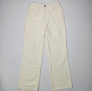 WeWoreWhat Elastic Back Corduroy Pant Ivory Size Medium
